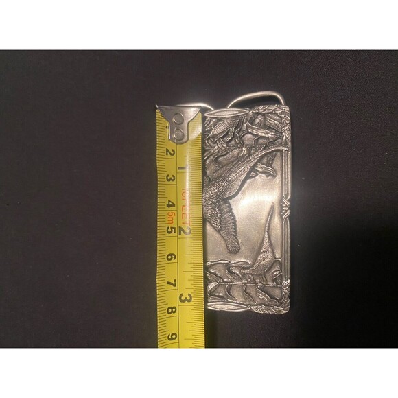 Vintage Siskiyou Belt Co. Bergamot Brass Works Nature Engraved Belt Buckle - Picture 9 of 10